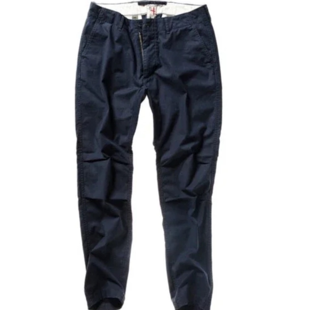 Mens Size 34 Relwen Dura Flex Chino Pants Navy EUC